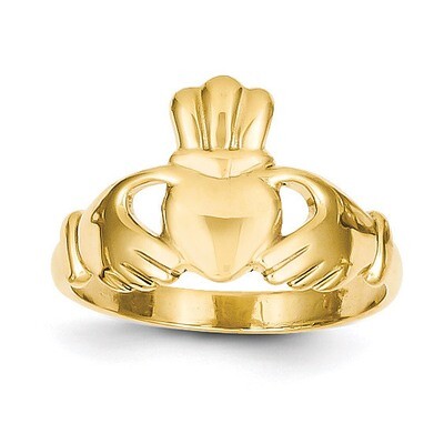 Claddagh Ring 14k Gold Polished R122, MPN: R122, 886774618227