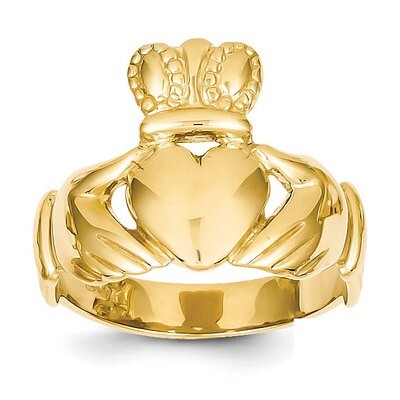 Men&#39;s Claddagh Ring 14k Gold D3113, MPN: D3113, 637218083053