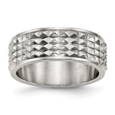 Studded Ring Stainless Steel Polished SR461, MPN: SR461, 886774527086