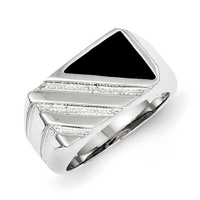 Men&#39;s Onyx Ring Sterling Silver QR2456, MPN: QR2456, 883957250045