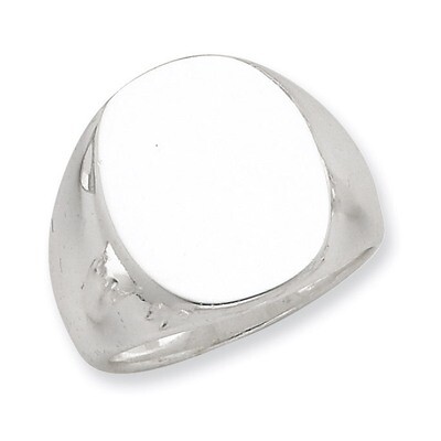 18x14mm Signet Ring Sterling Silver QR2441, MPN: QR2441, 883957249612