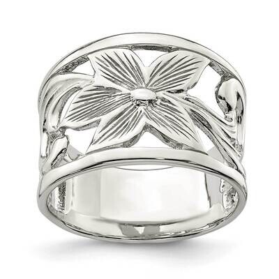 Flower Ring Sterling Silver QR6886, MPN: QR6886, 883957872223