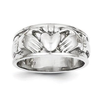 Claddagh Ring 14k White Gold K565, MPN: K565, 886774101286