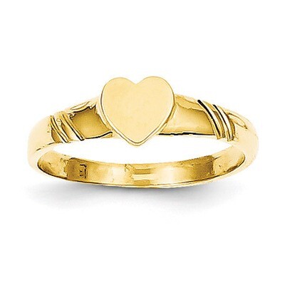 Children&#39;s Heart Ring 14k Gold D106, MPN: D106, 886774092065