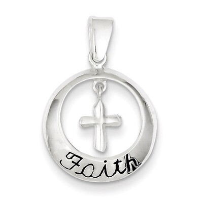 Faith Cross Pendant Sterling Silver QC6703, MPN: QC6703, 883957551036