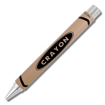 Acme Crayon Chrome Chocolate Brown Retractable Roller Ball Pen PACME3CBLP, MPN: PACME3CBLP