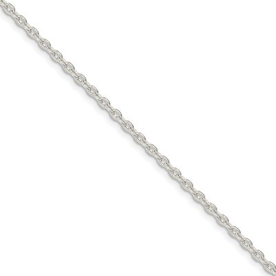 7 Inch 2.75mm Flat Cable Chain Sterling Silver QFC197-7, MPN: QFC197-7, 886774421872