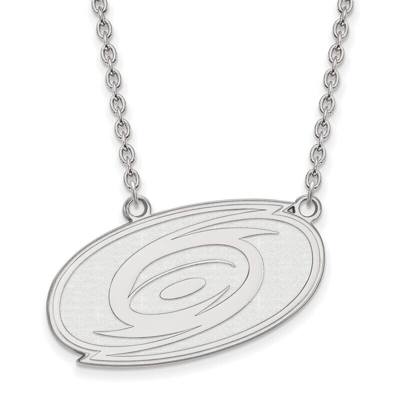 Carolina Hurricanes Large Pendant with Chain Necklace 14k White Gold 4W008HUR-18, MPN: 4W008HUR-18,…