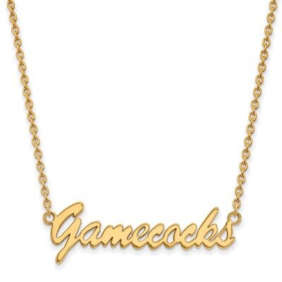 University of South Carolina Medium Pendant with Chain Necklace Gold-plated Silver GP068USO-18, MPN…