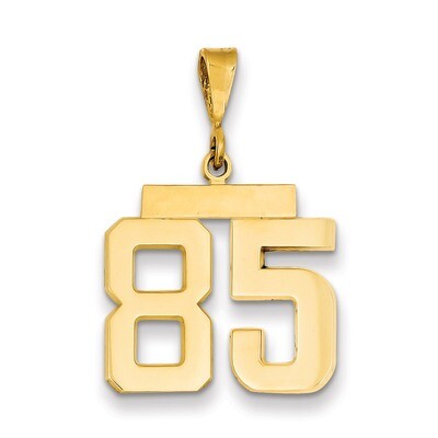 Number 85 Charm 14k Gold Medium Polished MP85, MPN: MP85, 883957136264