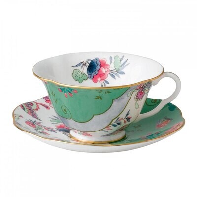 Wedgwood Butterfly Bloom Teacup and Saucer Set Butterfly Posy, MPN: 5C107800044, 91574178745