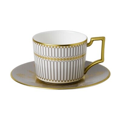 Wedgwood Anthemion Grey Teacup &amp; Saucer Set 1054396, MPN: 1054396, 701587433006