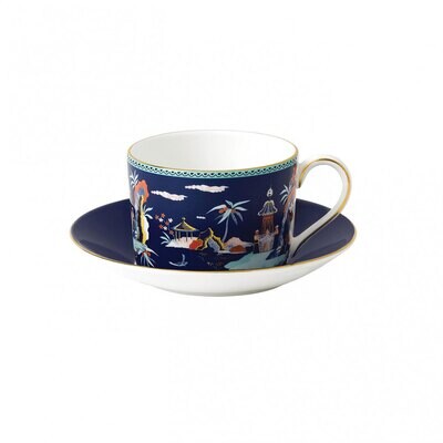 Wedgwood Wonderlust Teacup &amp; saucer Set Blue Pagoda  40031709, MPN: 40031709, 701587380393