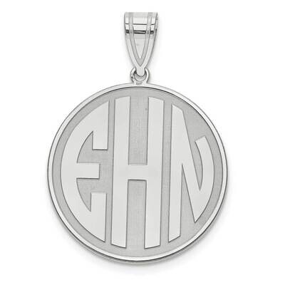 Block Letter Circle Monogram Pendant 10k White Gold 10XNA594W, MPN: 10XNA594W,