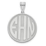 Block Letter Circle Monogram Pendant Sterling Silver Rhodium-plated XNA594SS, MPN: XNA594SS,