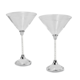 Set of 2, Martini Glasses Stems Crystal-filled by Jere, MPN: JCG105M, 196904081334