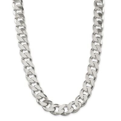 28 Inch 16.2mm Curb Chain Sterling Silver QCB450-28, MPN: QCB450-28, 883957236926