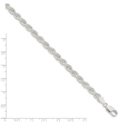 8 Inch 5.0mm Solid Rope Chain Sterling Silver QDR100-8, MPN: QDR100-8, 191101394157