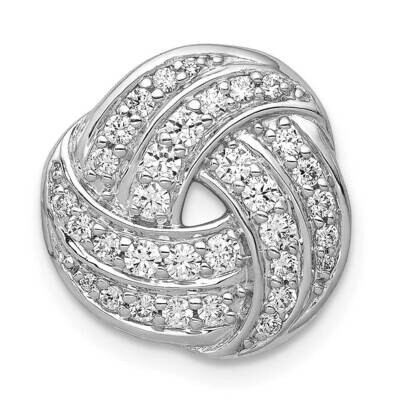 1/2Ct. Diamond Love Knot Chain Slide 14k White Gold PM3834-050-WA, MPN: PM3834-050-WA, 196904082201