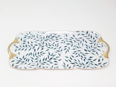 Royal Limoges Olivier Green Rectangular Cake Platter L330-NYM12010, MPN: L330-NYM12010,