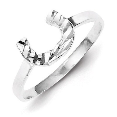 Horseshoe Ring Sterling Silver QR153, MPN: QR153, 883957183213