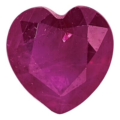 Ruby 5mm Heart Faceted C Quality Gemstone RU-0500-HTF-C, MPN: RU-0500-HTF-C,