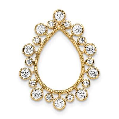 Si1/Si2, G H I, Fancy Teardrop Chain Slide 14k Gold Lab Grown Diamond PM7921-062-YLG, MPN: PM7921-0…