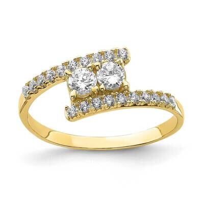 Fancy Ring 10k Gold CZ Diamond 10C1407, MPN: 10C1407, 883957894898