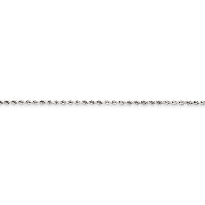 1.5mm Diamond-cut Rope Chain Anklet 9 Inch 14k White Gold 012W-9, MPN: 012W-9, 886774393834