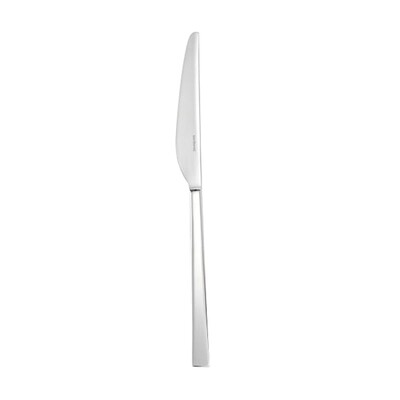 Sambonet linea q table knife solid handle 9 3/8 inch - silverplated on 18/10 stainless steel, MPN: …
