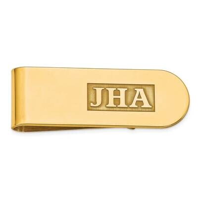 Raised Letters Polished Monogram Money Clip 14k Gold XNA608Y, MPN: XNA608Y, 886774555447