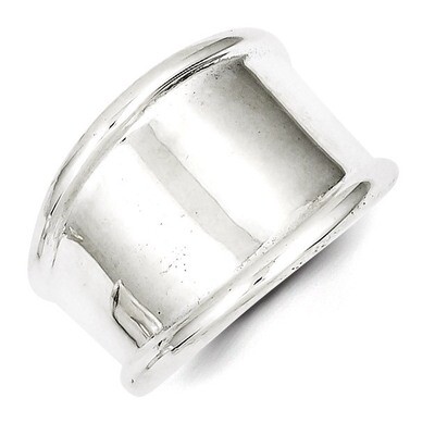 15mm Tapered Ring Sterling Silver QR1784, MPN: QR1784, 883957183695
