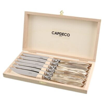Capdeco Diana Horn Set of 6 Steak Knives DIA55-6KS, MPN: DIA55-6KS, 3700922730883