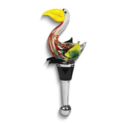 Colorful Pelican Glass Bottle Stopper GM25721, MPN: GM25721, 807348127716
