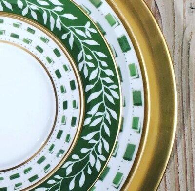 Royal Limoges La Bocca Green Rim Soup 9 A235-REC20663, MPN: A235-REC20663, 3700409914164