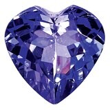 Tanzanite 6mm Heart Faceted AA Quality Gemstone TZ-0600-HTF-AA, MPN: TZ-0600-HTF-AA,