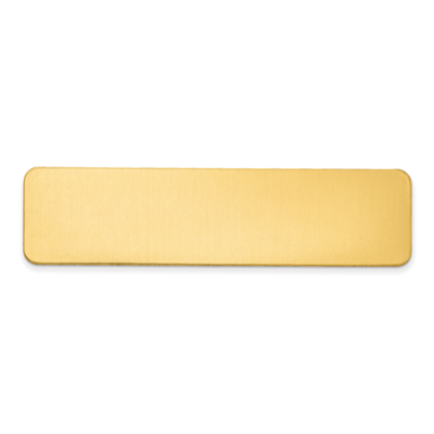 3 4 x 3 Brass Single Plate Polished by Jere Engravable, MPN: GL6672-1,