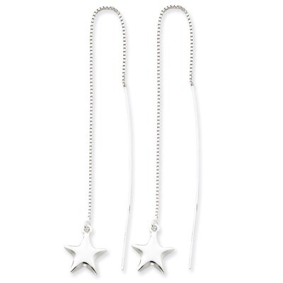 Star Threader Earrings Sterling Silver QE3899, MPN: QE3899, 883957928135