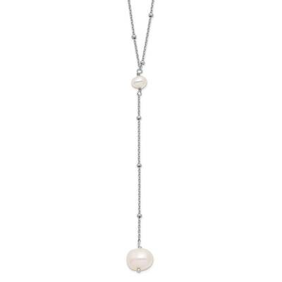 Fw Cultured Pearl with 2 Inch Ext. Necklace Sterling Silver Rhodium-plated QH5660-16, MPN: QH5660-1…