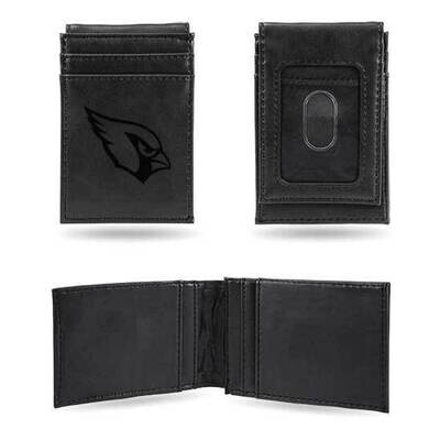 NFL Arizona Cardinals Black Faux Leather Front Pocket Wallet GC7498, MPN: GC7498, 767345896100
