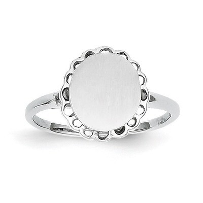 Signet Ring 14k White Gold RS584, MPN: RS584, 883957411071