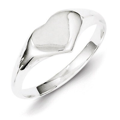 Heart Signet Ring Sterling Silver QR2433, MPN: QR2433, 883957249384