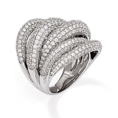CZ Ring Sterling Silver Rhodium-plated QR5969-6, MPN: QR5969, 886774299877