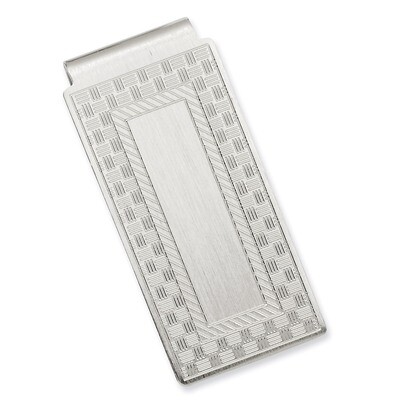 Kelly Waters Checkerboard Hinged Money Clip Rhodium-plated GL8776, MPN: GL8776, 886774643892