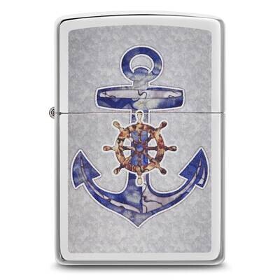 Zippo High Polished Chrome Anchor Lighter GM25863, MPN: GM25863, 191693198744