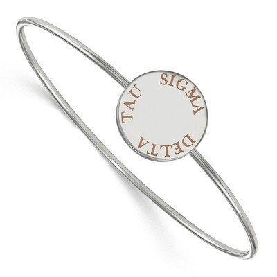 Sigma Delta Tau Enameled Slip-on Bangle Sterling Silver SS021SDT-8, MPN: SS021SDT-8, 191101102943