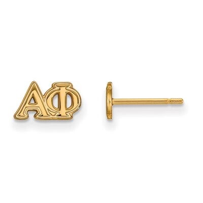 Alpha Phi Extra Small Post Earrings Gold-plated Silver GP005APH, MPN: GP005APH, 191101098864