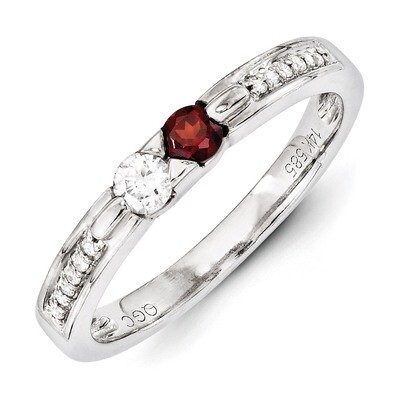 2 Birthstones Family Jewelry Diamond Semi-Set Ring 14k White Gold XMRW43/2, MPN: XMRW43/2, 88395744…