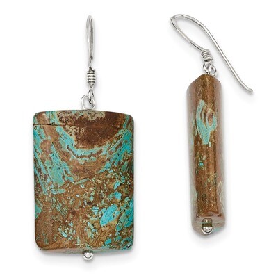 Jasper Earrings Sterling Silver QE6467, MPN: QE6467, 883957536873
