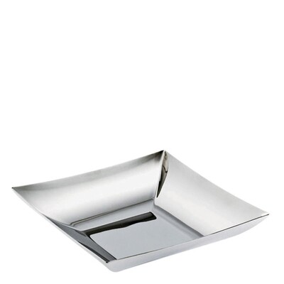 Sambonet home decor linea q fruit basket giftboxed 9 1/2 x 9 1/2 inch - 18/10 stainless steel, MPN:…